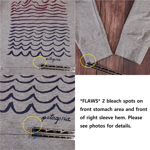 *FLAWS* Patagonia Womens Size Small Gray Wavy Maybe Ahnya Hoody Sweatshirt 39562 - Picture 2 of 13
